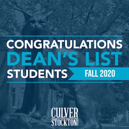 Fall 2020 dean's list at Culver-Stockton recognizes 201 students