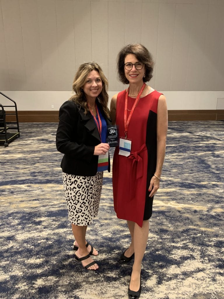 Janney with NSEE President Mariana Savoca
