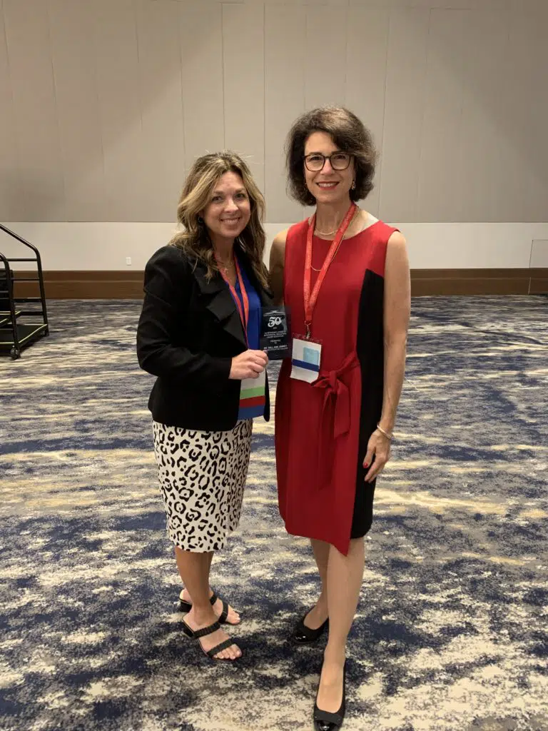 Janney with NSEE President Mariana Savoca