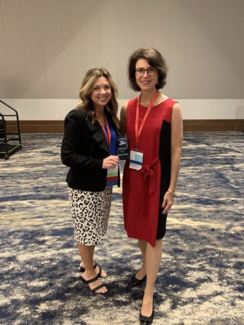 Janney with NSEE President Mariana Savoca