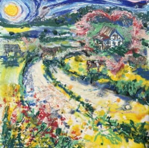 Debra Scoggins-Meyers, "I will love you till the cows come home" (fiber arts)
