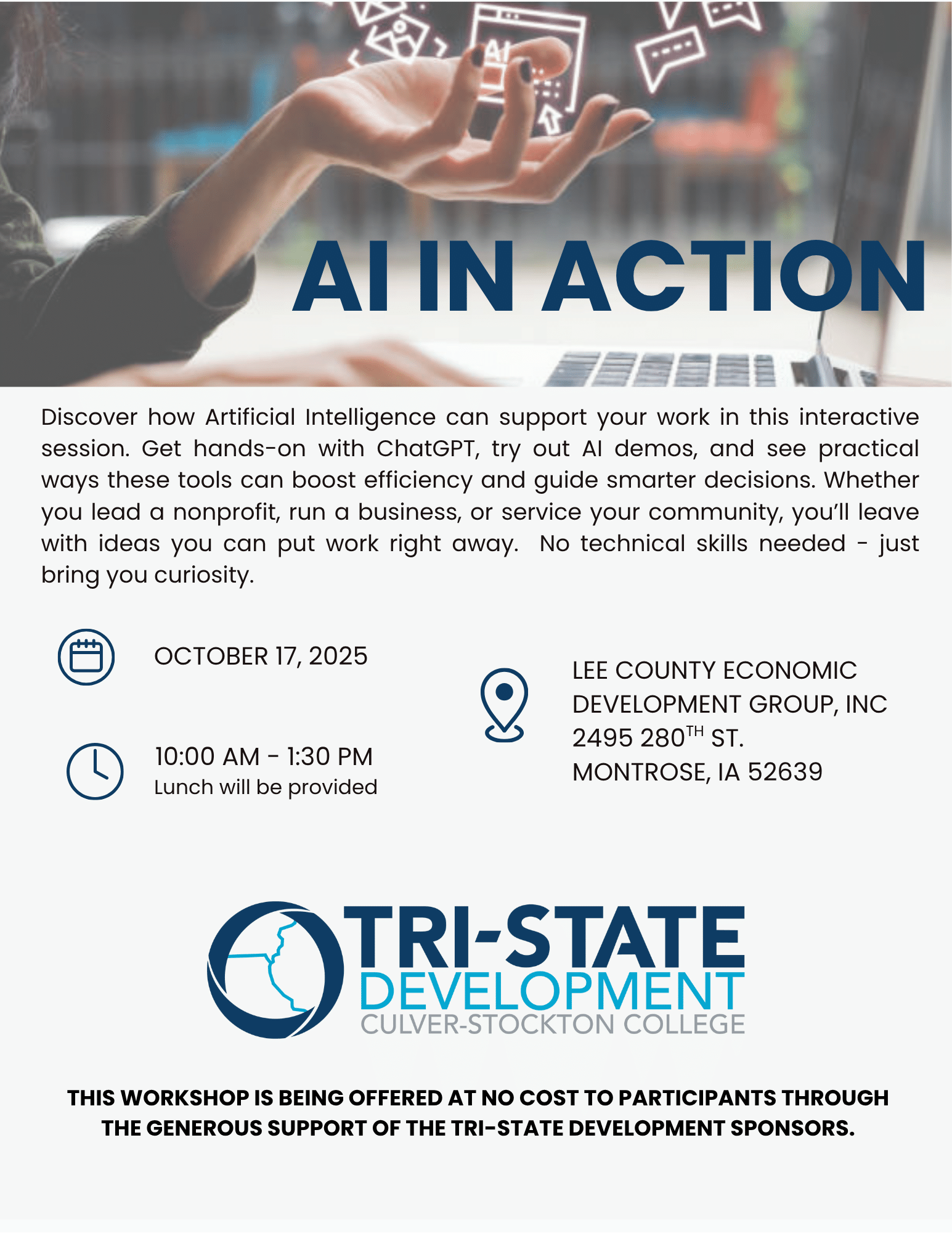 AI Workshop Flyer B AI Workshop Flyer B