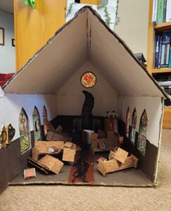 Diorama of a church based on Stephen King's "Jerusalem's Lot"